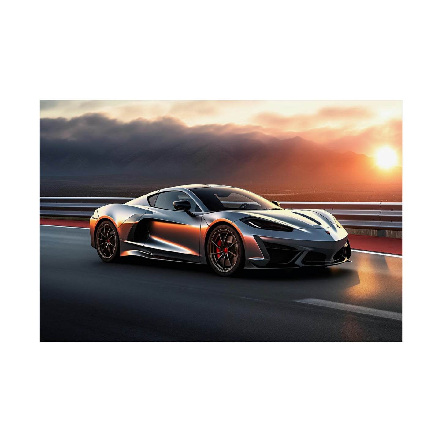 Supercar Sports Car Poster Art Print | Customizable