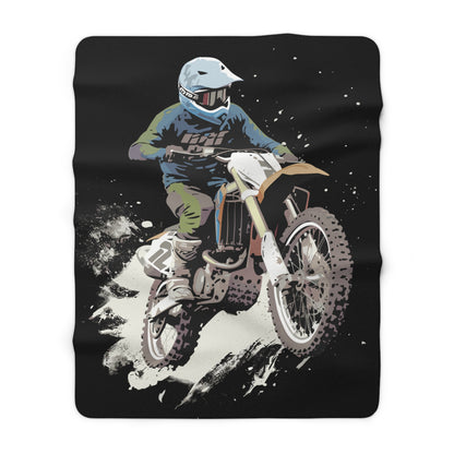 Dirt Bike Rider | Sherpa Fleece Blanket