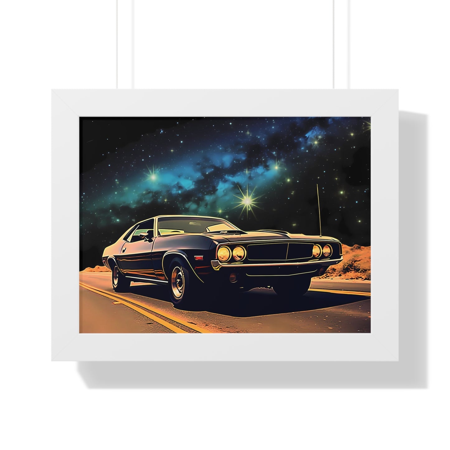 Vintage American Muscle Car Framed Poster Art Print