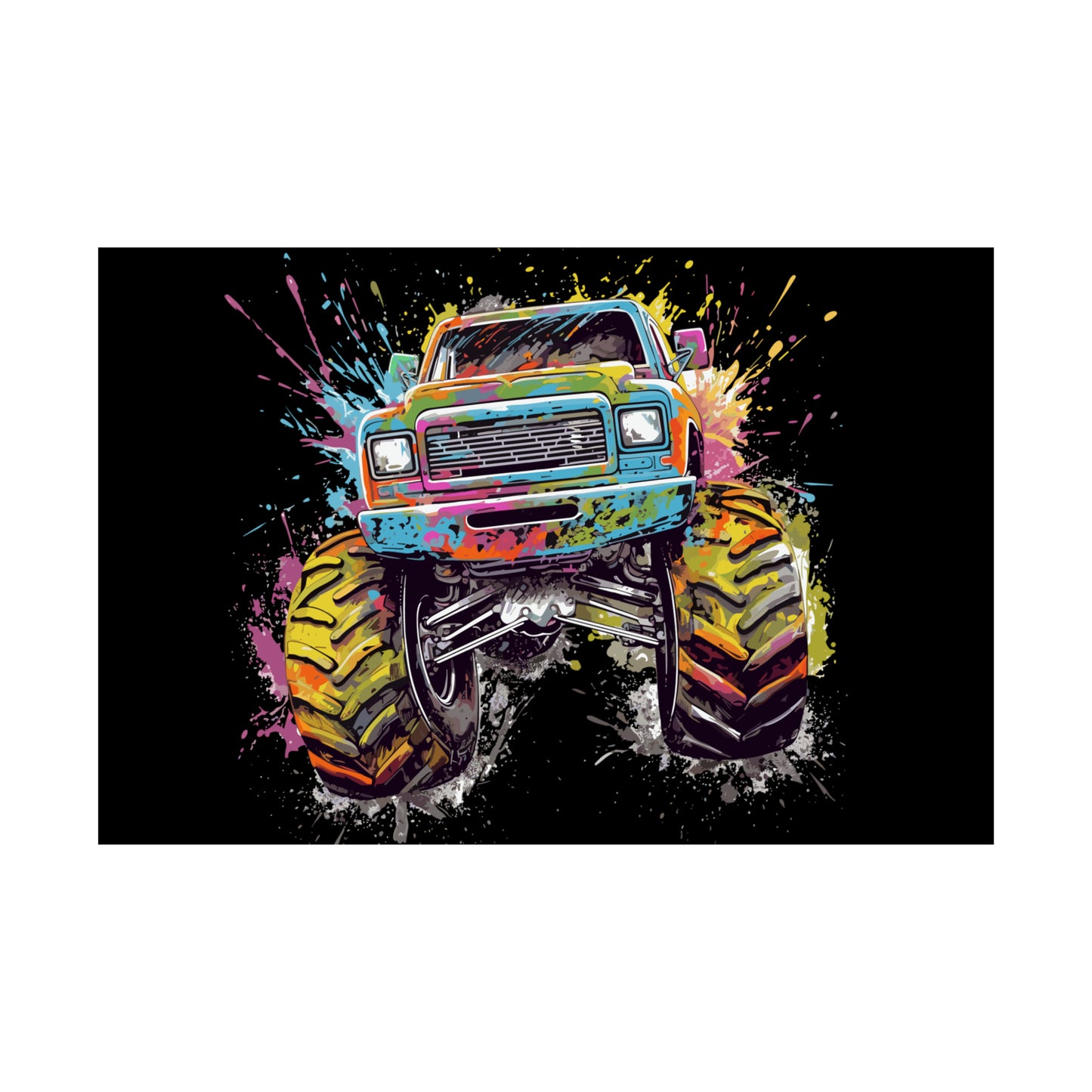 Monster Truck Poster Art Print | Customizable