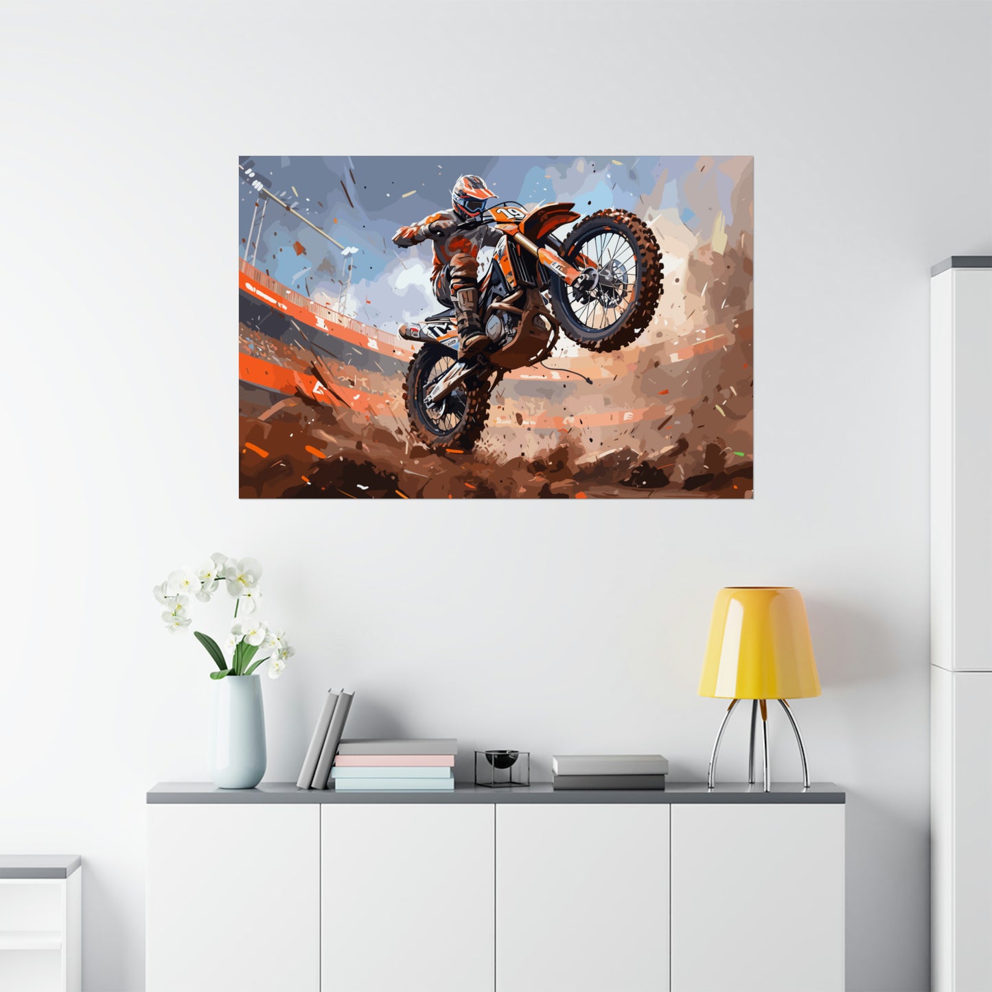 Dirt Bike Rider Art Print Poster | Unframed