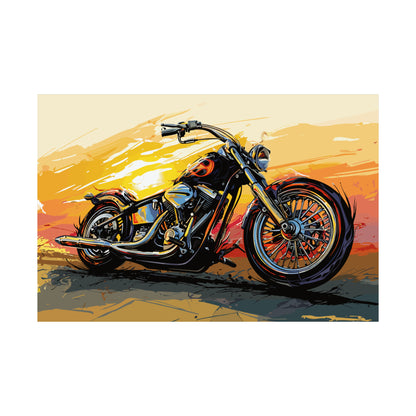 Motorcycle Art Print Poster | Unframed