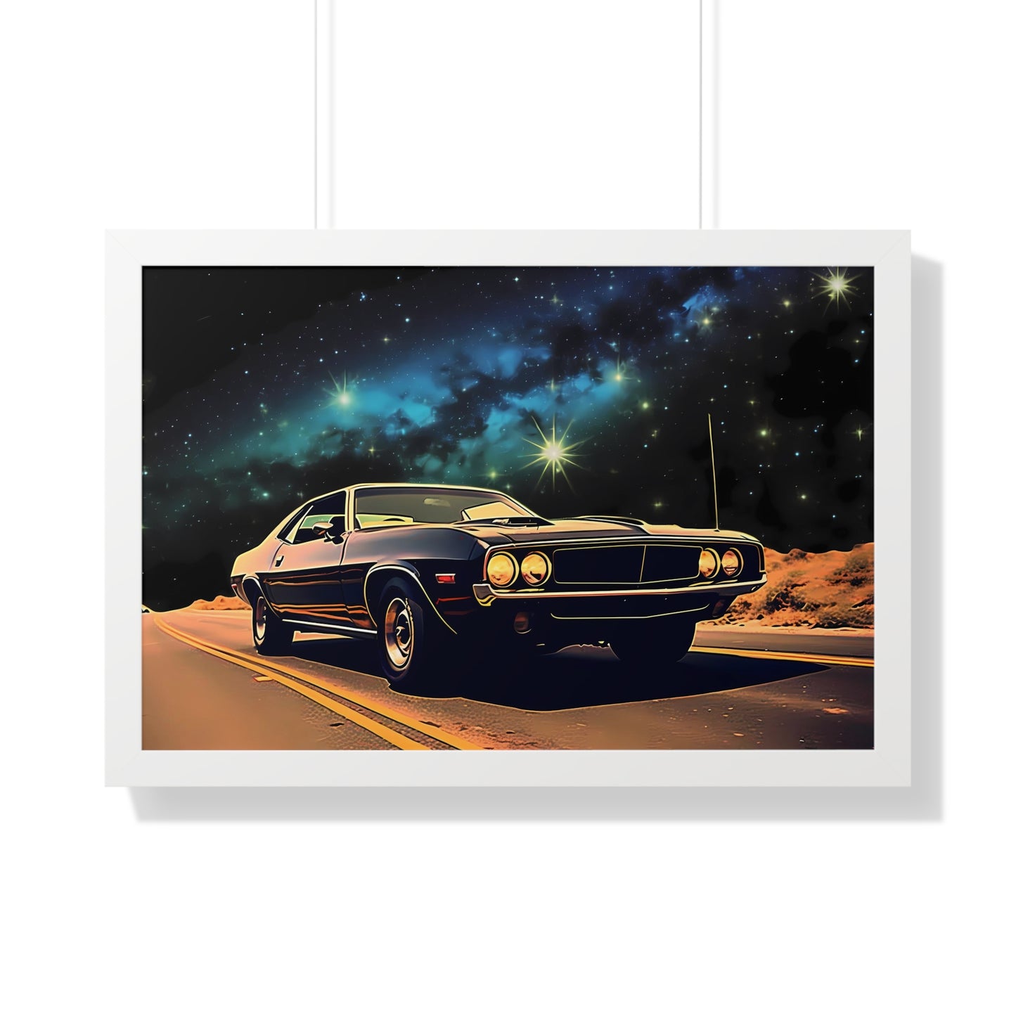 Vintage American Muscle Car Framed Poster Art Print