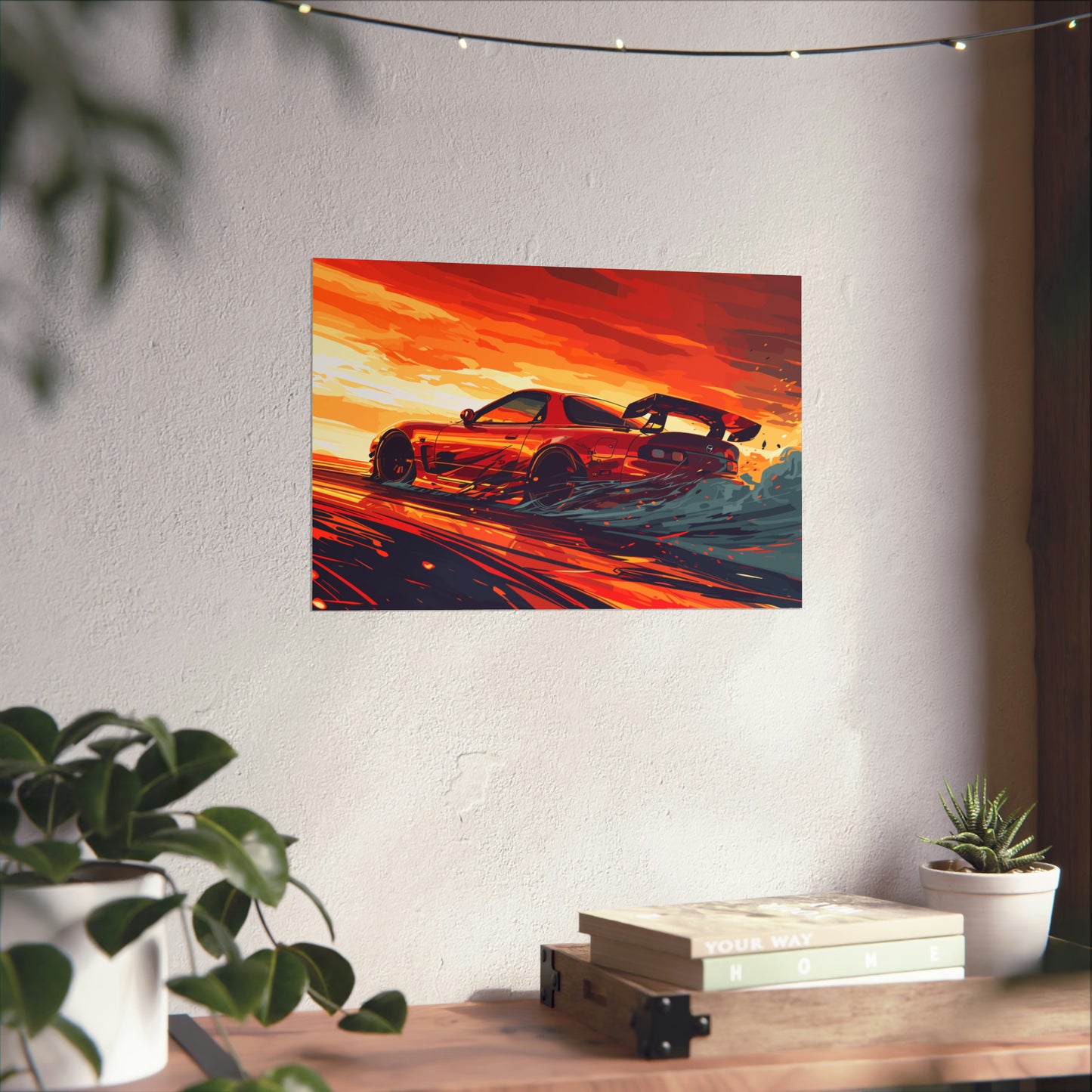 Japanese Drift Car Poster Art Print | Customizable