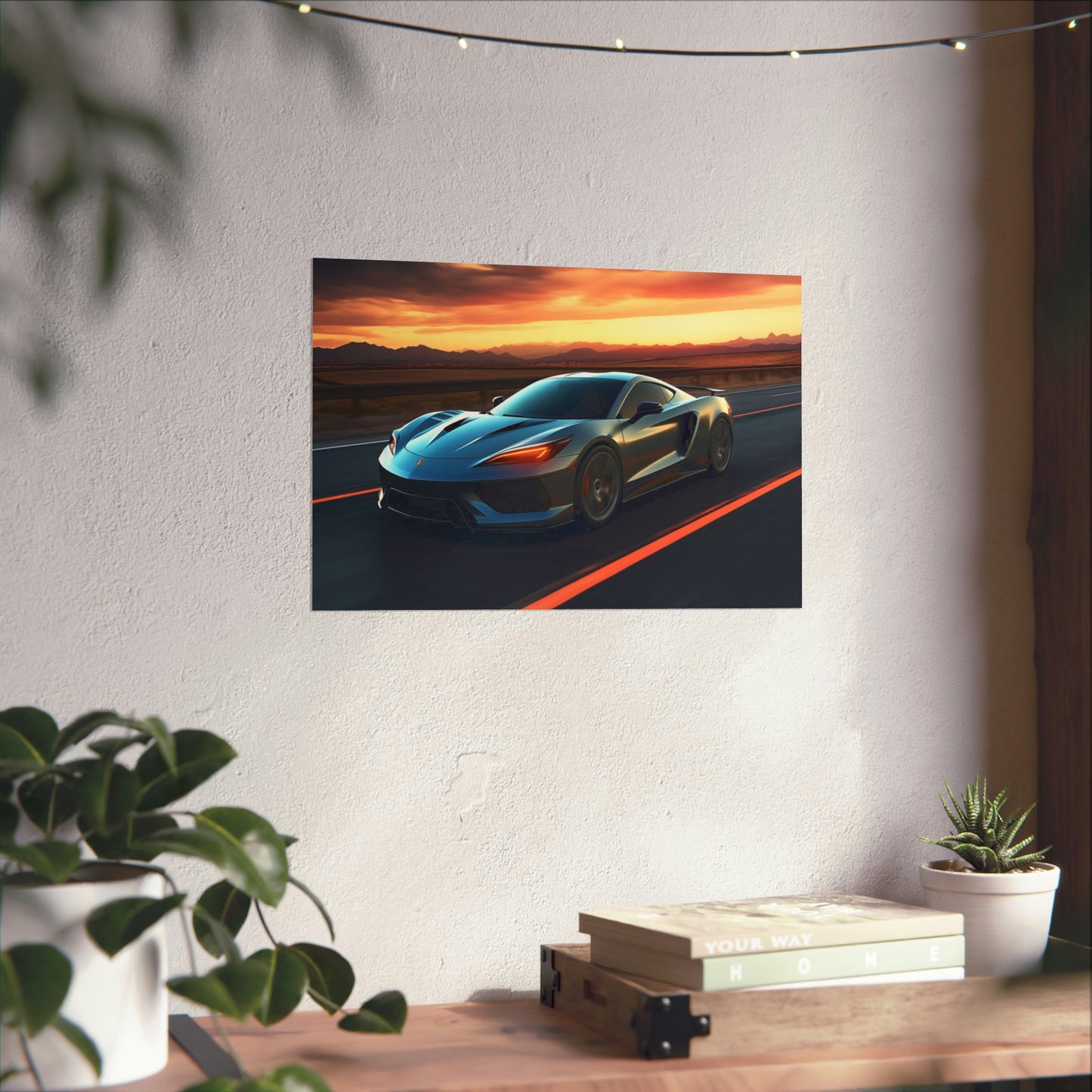 Supercar Sports Car Poster Art Print | Customizable