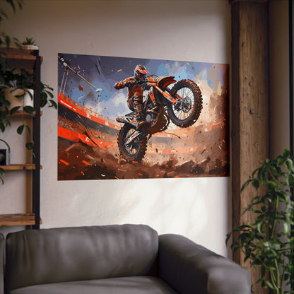 Dirt Bike Rider Art Print Poster | Unframed