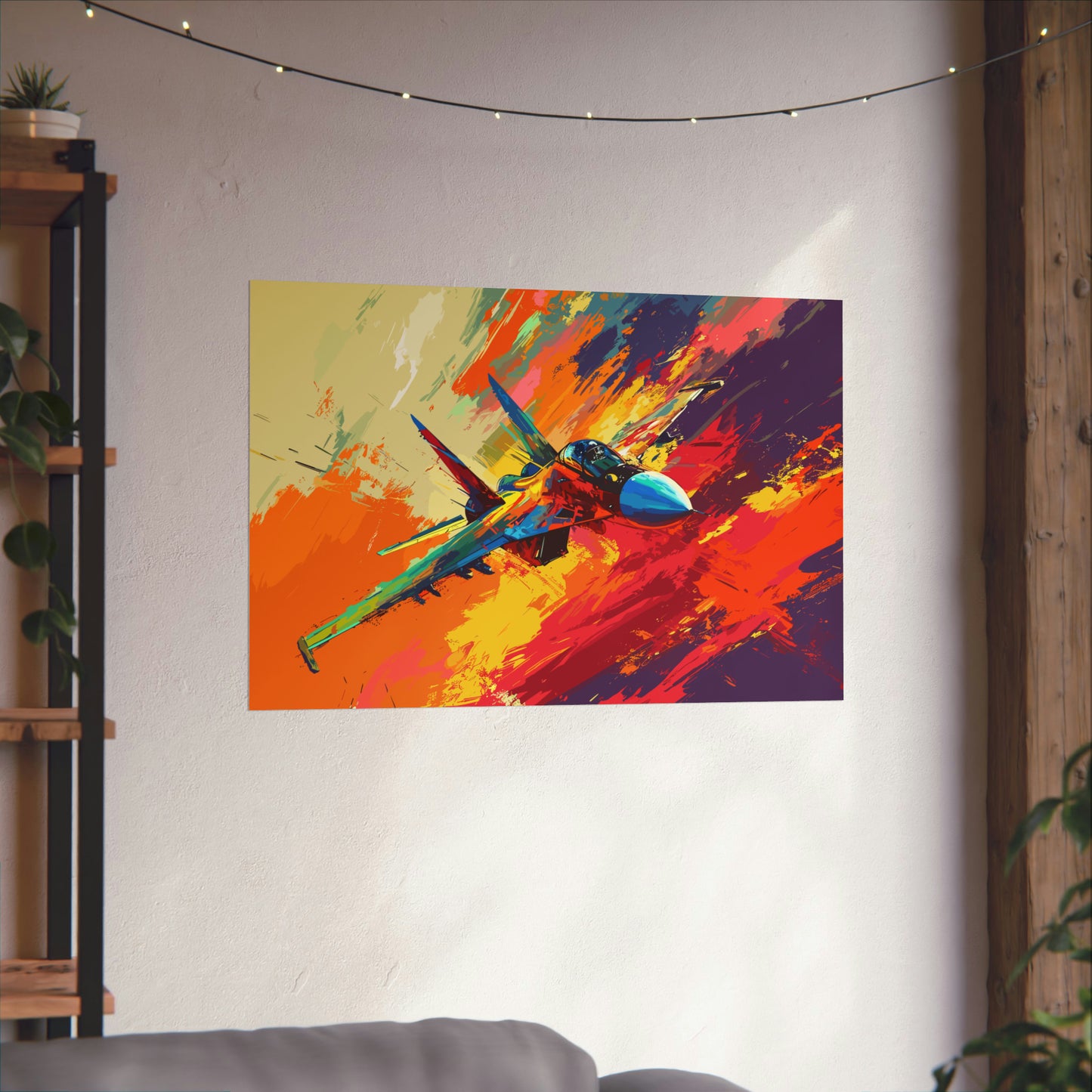 Fighter Jet Plane Poster Art Print | Customizable