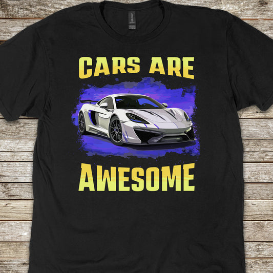 Cars Are Awesome Supercar Sports Car Youth Size Boys T-Shirt