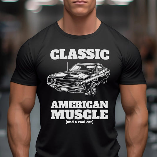 Classic American Muscle and a cool car | Vintage Muscle Car Gym T-Shirt