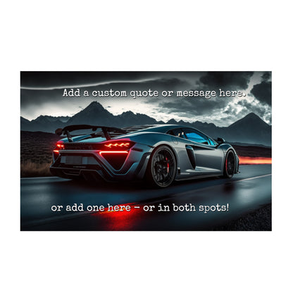 Supercar Sports Car Poster Art Print | Customizable