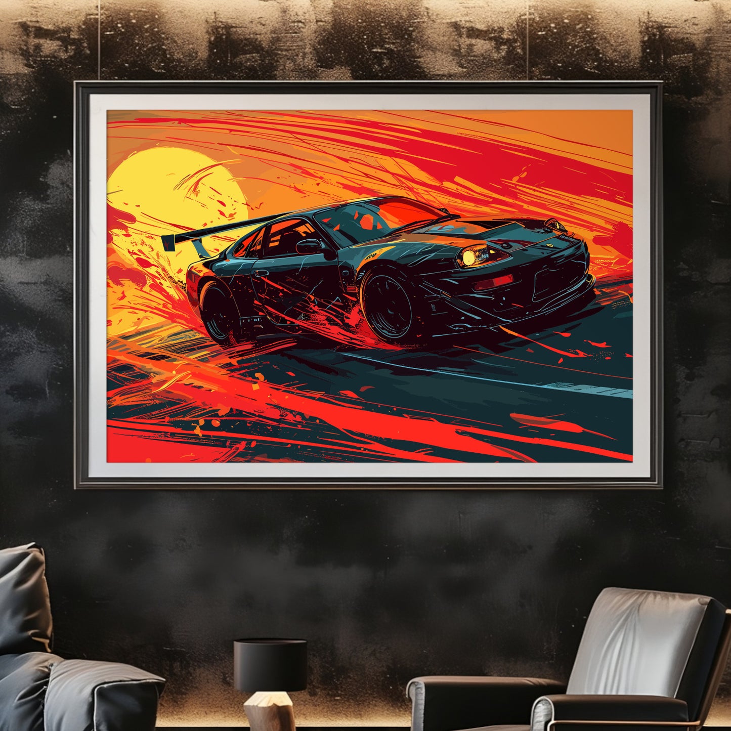 Drift Car Poster Art Print