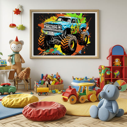 Monster Truck Poster Art Print | Customizable
