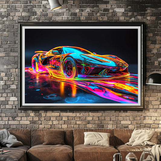 Supercar Sports Car Poster Art Print | Customizable