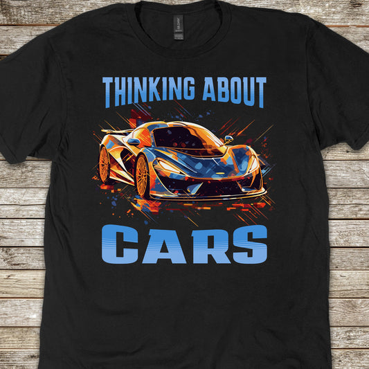 Thinking About Cars Supercar Sports Car Youth Size Boys T-Shirt
